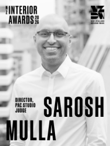 Sarosh Muller, judge, NZ Interior Awards 2026